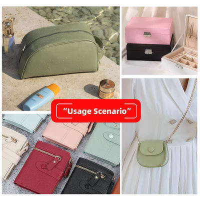 PU Napa Patrón de cuero sintético Materiales de cuero artificial para bolso, cartera, decorar, cinturón, estuche, caja, exterior, elástico