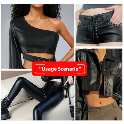 Pvc piel de cordero de grano de cuero falso estiramiento oscurecimiento a prueba de agua