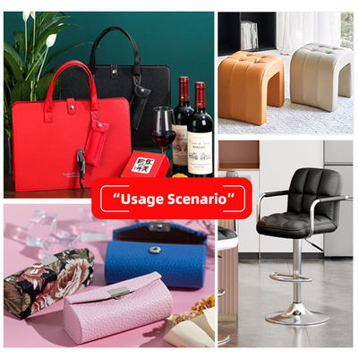 Fábrica mayorista de PVC 0.6mm Litchi textura de cuero falso Relieve de cuero sintético artificial para el asiento del coche bolso de pie decorativo