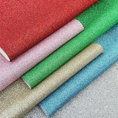 Forro de zapato de cuero sintético de PVC con purpurina gruesa para joyería, manualidades, equipaje, embalaje, material de cuero sintético para sofá