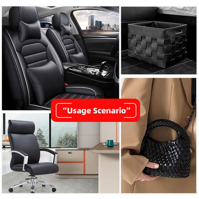 Tejido en bucle con patrón tejido de PVC de cuero sintético zapatos en relieve bolsas de muebles artesanía automóvil tejido de cuero falso estiramiento