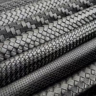 Tejido en bucle con patrón tejido de PVC de cuero sintético zapatos en relieve bolsas de muebles artesanía automóvil tejido de cuero falso estiramiento