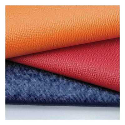 Cuero sintético artificial de grano cruzado de PVC para cartera, embalaje, funda, zapatos, cuaderno, tela de cuero