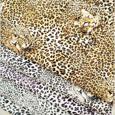 Por mayor Pvc Leopard Impreso Cuero Artificial Sintético para Bolsa Cuaderno Teléfono Cuero de mesa con concha Tejido de cuero falso