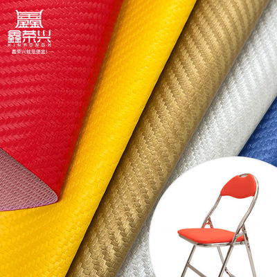 Cuero sintético de grano de fibra de carbono falso de color brillante PVC Cuero artificial Zapatos Cojín Interior de coche Tejido decorativo