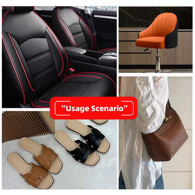 D90 Tejido de cuero falso en relieve de lichi de 150 cm de ancho PVC Cuero sintético artificial para el sofá bolso silla de coche Muebles de esterilla de pie