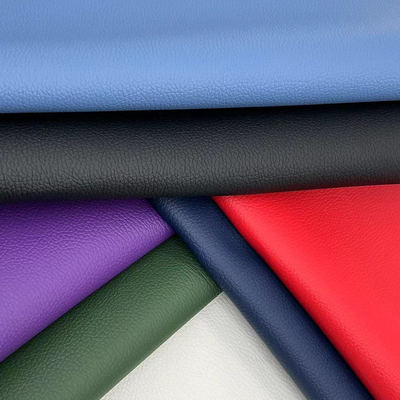 D90 Tejido de cuero falso en relieve de lichi de 150 cm de ancho PVC Cuero sintético artificial para el sofá bolso silla de coche Muebles de esterilla de pie