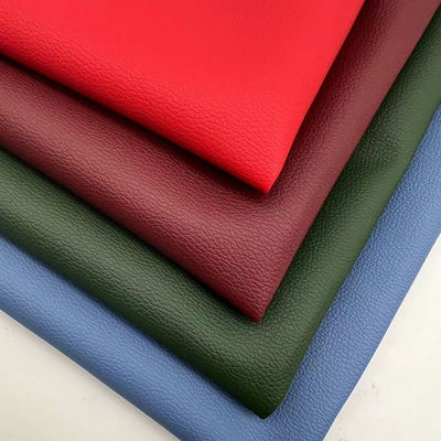 D90 Tejido de cuero falso en relieve de lichi de 150 cm de ancho PVC Cuero sintético artificial para el sofá bolso silla de coche Muebles de esterilla de pie