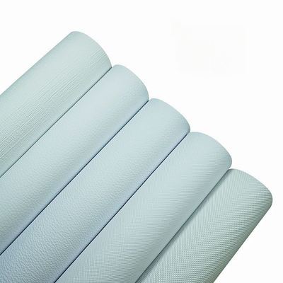 Cuero artificial sintético con estampado digital en relieve blanco de PVC para bolso, cuaderno, carcasa de teléfono, mantel, tela de cuero sintético