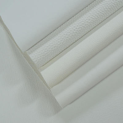 Cuero artificial sintético con estampado digital en relieve blanco de PVC para bolso, cuaderno, carcasa de teléfono, mantel, tela de cuero sintético