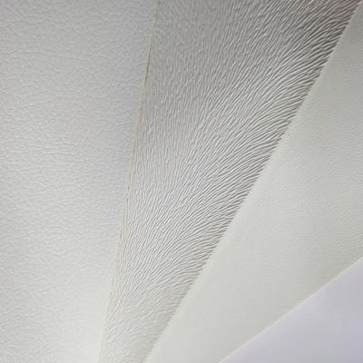 Cuero artificial sintético con estampado digital en relieve blanco de PVC para bolso, cuaderno, carcasa de teléfono, mantel, tela de cuero sintético