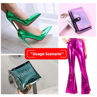 Película metálica PU R61 Cereales de ovejas Cuero sintético Ropa de bolsillo Caja de zapatos Bolso de notas Tejido de cuero falso