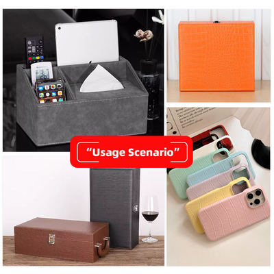 Mayorista de PVC cuero de imitación cartera caja zapatos cuaderno lichi animal tejido cruzado patrón artificial tela de cuero sintético