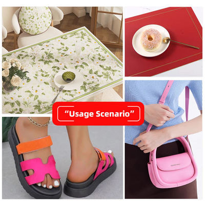 Cuero sintético semi PU de doble cara de 1,5 mm de grosor para bolsos, zapatos y tapicería