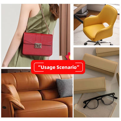 Tejido de cuero de punto de PVC de 0,6 mm de espesor para muebles y tapicería de automóviles