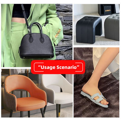 Cuero artificial de grano de PVC Litchi para muebles de 54 pulgadas de ancho