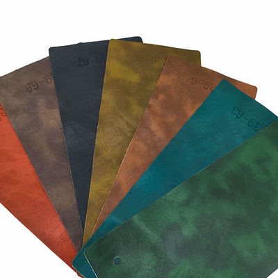 PVC Crazy Horse Aceite de cera de cuero falso para muebles 54 pulgadas de ancho