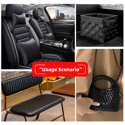 Cuero sintético PVC tejido en relieve para tapicería de muebles