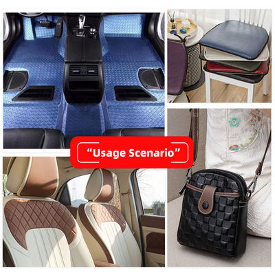 Pvc rombo de estilo grabado de cuero sintético artificial para el coche pie asientos de coche sofá decorar bolsa tela de cuero falso