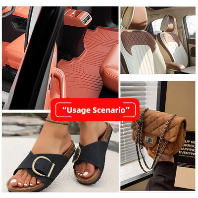 Cuero sintético artificial estilo repujado con perforaciones de rombos de PVC para asientos de coche, sofás, decoración de bolsos y tela de cuero sintético