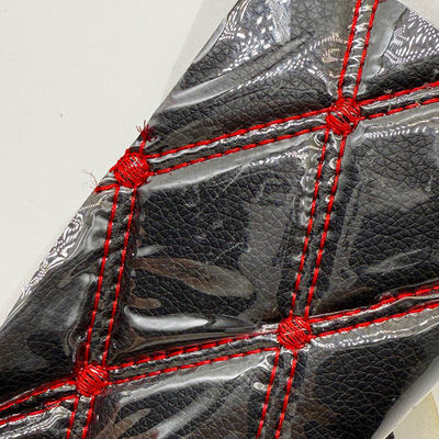 Sillón de pie de carro de cuero de PVC con colchoneta de cuero de PVC de 4,6 mm de espesor con relleno de espuma ajustado estirante asientos de automóvil bordados en relieve sofás para bolsas