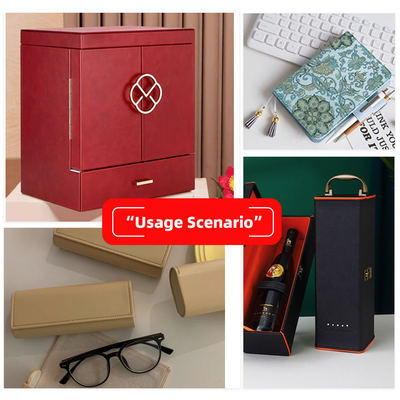 Pvc flor de patrón de cuero sintético artificial cartera caja de zapatos Ntoebook Tejido de cuero falso