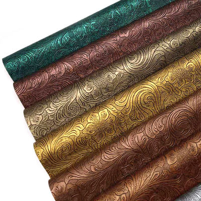 Pvc flor de patrón de cuero sintético artificial cartera caja de zapatos Ntoebook Tejido de cuero falso