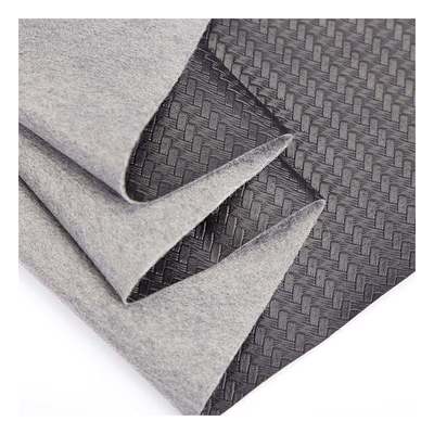 Tejido de cuero sintético con patrón de tejido oblicuo de PVC para bolsos, tapicería, embalaje, carteras, cajas, zapatos, cuadernos