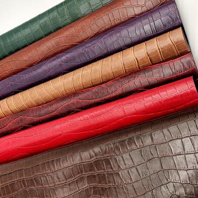 Pvc grano de bambú de cuero sintético de bolsillo de caja de zapatos Ntoebook Tejido de cuero falso