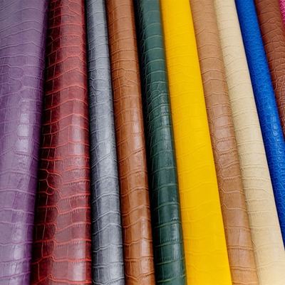 Pvc de grano de cocodrilo de cuero sintético de cartera de caja de zapatos Ntoebook Tejido de cuero falso