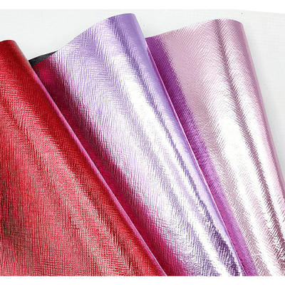 Patrón cruzado de película metálica de PVC, cuero sintético artificial, bolso, cartera, funda, zapatos, cuaderno, tela de cuero sintético
