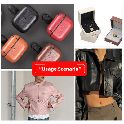 Cuero sintético de grano de estera de paja de fibra de carbono PU elástico para ropa, bolsos, funda de auriculares, caja, tela de cuero sintético