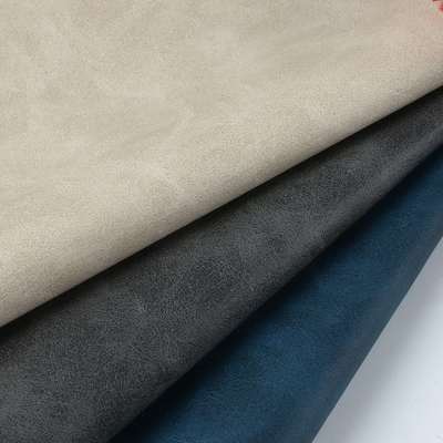 Crazy Horse Grain PVC Printed Synthetic Leather for Decorative Notebook Table Mat Phone Shell Faux Leather Fabric. Bags Lining