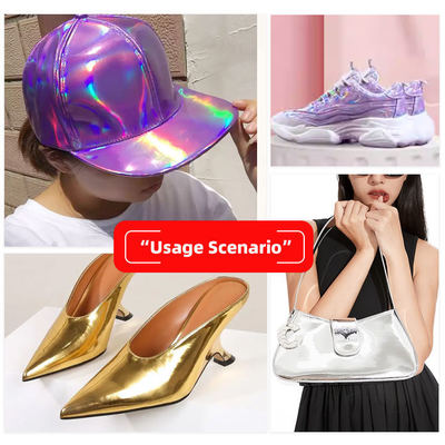 Cuero sintético especial PU Rainbow Mirror repujado para equipaje, bolso de mano, zapatos, bolsa de cosméticos, tela de cuero