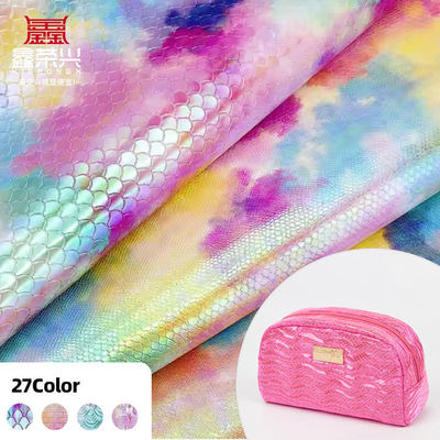 Cuero sintético especial PU Rainbow Mirror repujado para equipaje, bolso de mano, zapatos, bolsa de cosméticos, tela de cuero