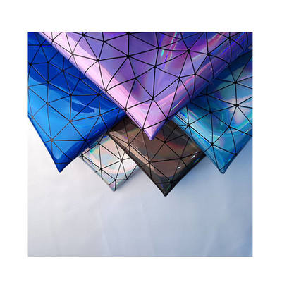 Especialidad PU espejo láser triangulación de cuero sintético equipaje bolso de mano zapatos bolso cosmético tela de cuero