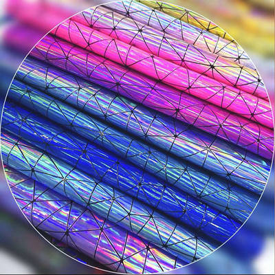 Especialidad PU espejo láser triangulación de cuero sintético equipaje bolso de mano zapatos bolso cosmético tela de cuero