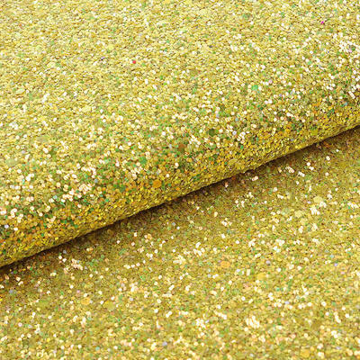 Tela de cuero sintético con purpurina hexagonal gruesa y brillante de PU elástico para zapatos, bolsos, lazos, manualidades, sombreros, tela de cuero sintético