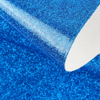 Tela con purpurina y película recubierta de PU para zapatos, lazos, manualidades, cuero sintético, cuero sintético impermeable, elástico para forro de sofá y exteriores