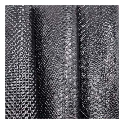Cuero sintético de PVC con patrón de alto brillo, patrón animal, zapatos, bolsos y bolsas, tela de cuero sintético