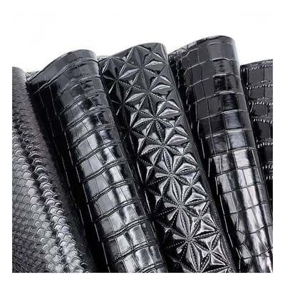 Cuero sintético de PVC con patrón de alto brillo, patrón animal, zapatos, bolsos y bolsas, tela de cuero sintético