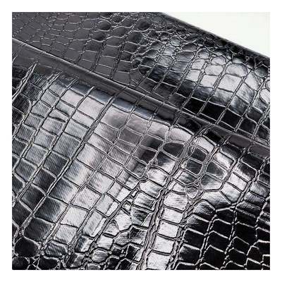 Patrón de piedra de alto brillo Pvc Patrón de piel sintética de animales Zapatos bolsos y bolsas Tejido de cuero falso