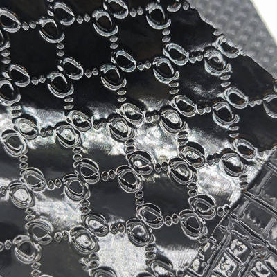 Alto brillo PVC Cocodrilo en relieve tejido grano geometría animal para zapato bolsa decoración sintético cuero artificial tela para manualidades