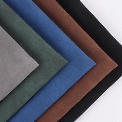 PU de dos tonos de piel de oveja esmerilada Nubuck grano sintético cuero bolsa zapatos cartera decorar cuadernos estuche tela de cuero sintético