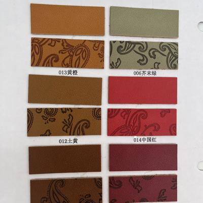 Cuero sintético prensado de PU para bolsa de zapatos, paquete, mantel, tela de cuero sintético