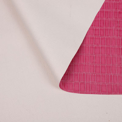 Pvc de alto brillo de bambú de patrón de grano de piel sintética artificial decoración de zapatos bolsas de caja de tela de cuero falso