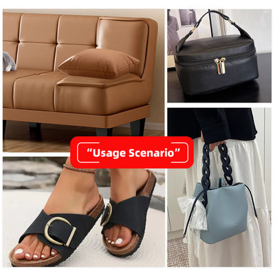 Tela de cuero sintético PU de secado rápido y a prueba de viento en 21 colores para bolsos, zapatos y muebles