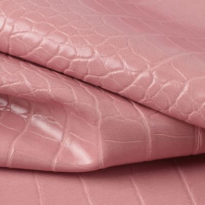 Tejido de cuero falso de PVC con patrón animal 137 cm de ancho y doble respaldo cepillado