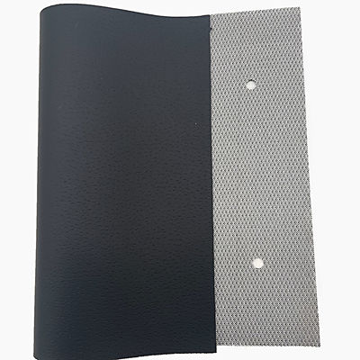 Tejido de cuero sintético PVC con 7 colores en stock, MOQ de 50 yardas y capacidad de producción de 100000 metros