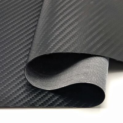 Patrones tejidos de fibra de carbono PVC de gran venta Cuero sintético artificial Precio barato Silla Sofá Zapatos Alfombrilla para el coche Cuero de imitación